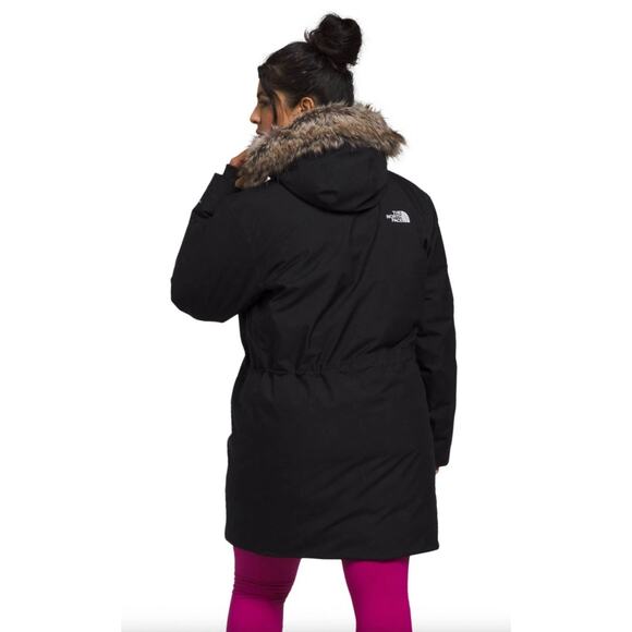 The North Face Womens Arctic Parka Coat 600 Down Fill Black 3XL Fur Hood $350 - Picture 8 of 16